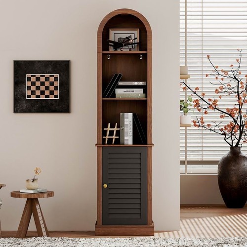 Tall arched corner bookshelf - corner,