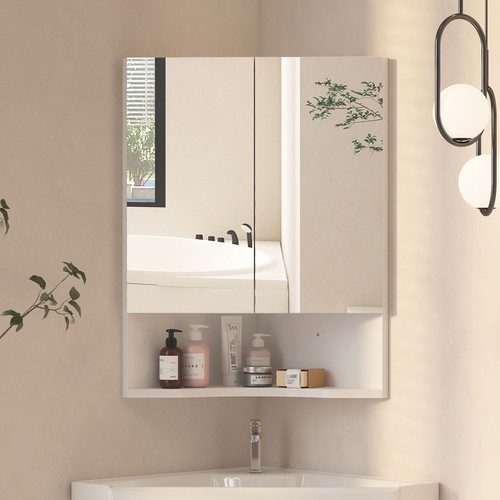 Bathroom corner mirror - corner, cabinet