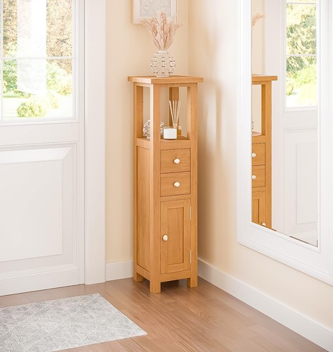 Corner storage cabinet oak - corner,