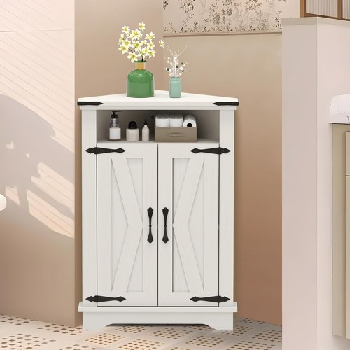 Corner bathroom storage floor - bathroom,