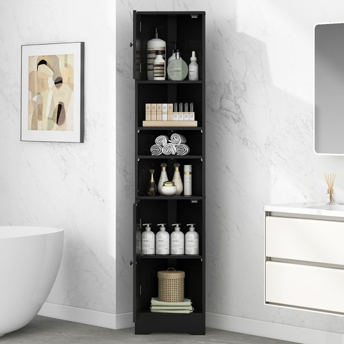 Tall black corner bathroom - tall,