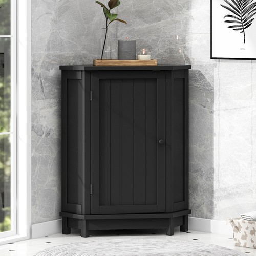 Black bathroom cabinet - bathroom,