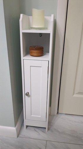 Small bathroom storage corner - storage,