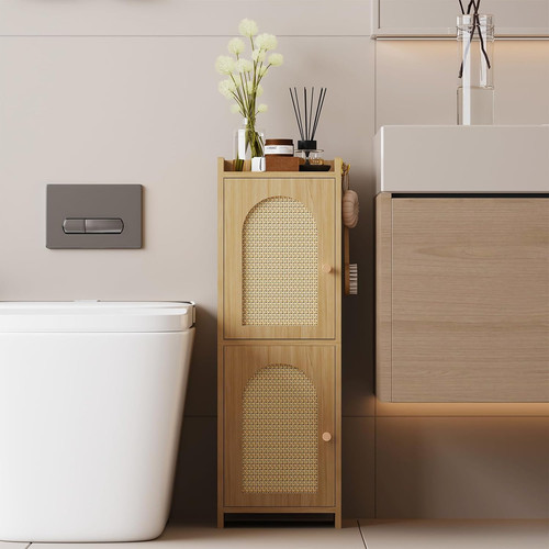Rattan bathroom storage - bathroom,