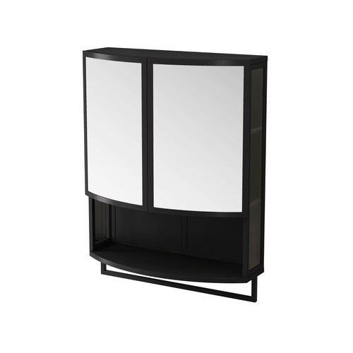 Black arched glass - arched,