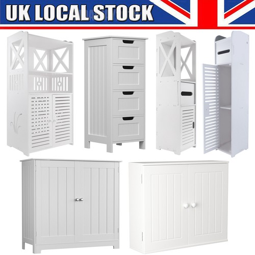 White bathroom storage - bathroom,
