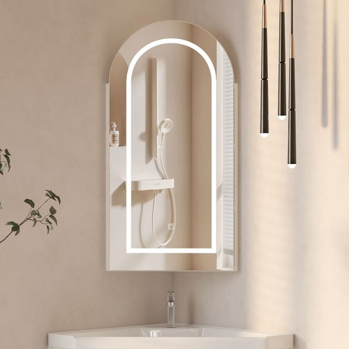 Corner lighted medicine - lighted,