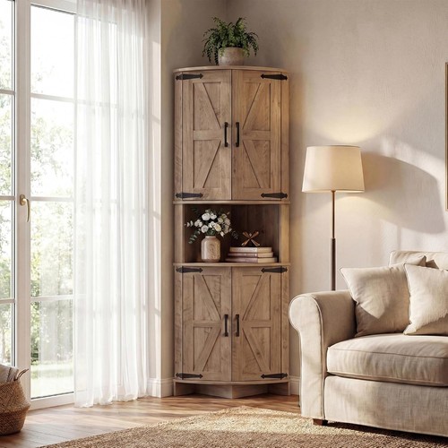 Corner cabinet farmhouse - 65",