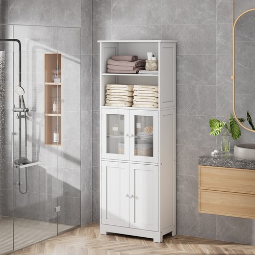 Bathroom storage cabinet white - bathroom,